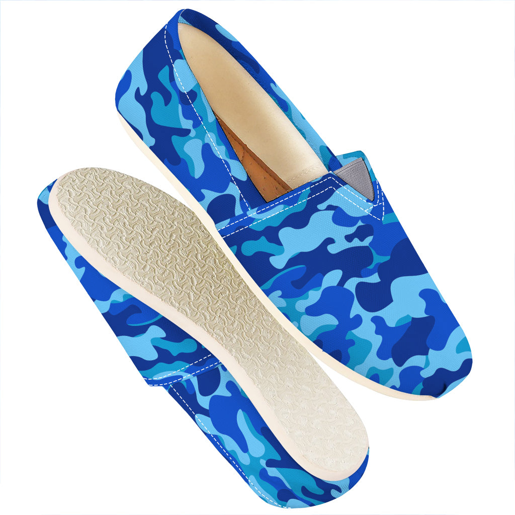 Blue Camouflage Print Casual Shoes