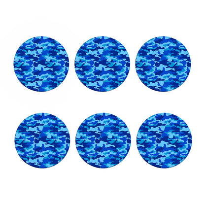 Blue Camouflage Print Coaster Set