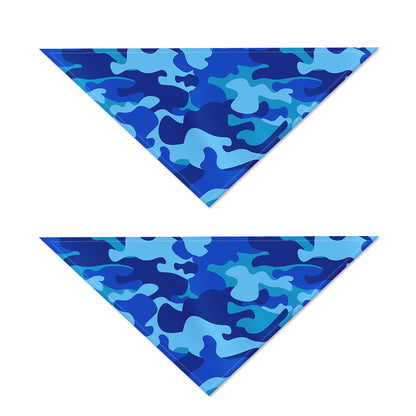 Blue Camouflage Print Dog Bandana