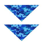 Blue Camouflage Print Dog Bandana
