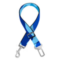 Blue Camouflage Print Dog Seat Belt