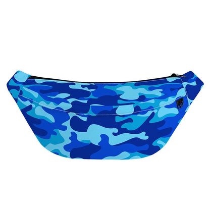 Blue Camouflage Print Fanny Pack