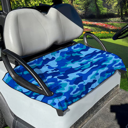Blue Camouflage Print Golf Cart Seat Cover