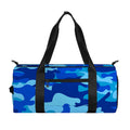 Blue Camouflage Print Gym Bag