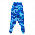 Blue Camouflage Print Hammer Pants