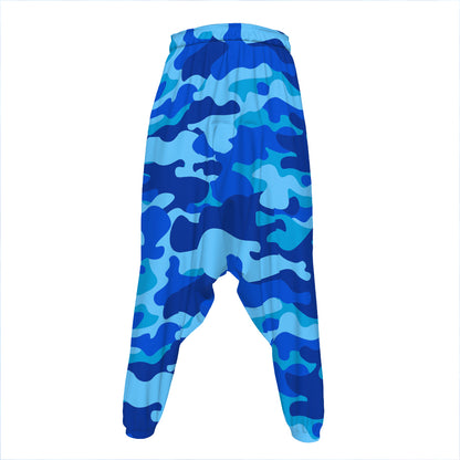 Blue Camouflage Print Hammer Pants