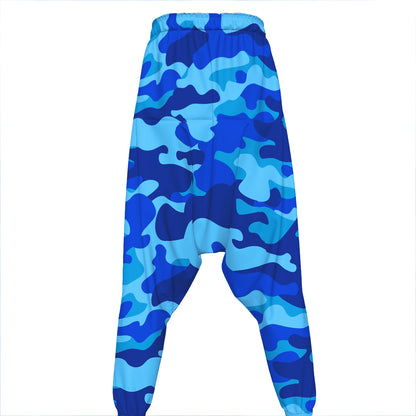 Blue Camouflage Print Hammer Pants