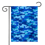 Blue Camouflage Print House Flag