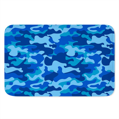 Blue Camouflage Print Indoor Door Mat