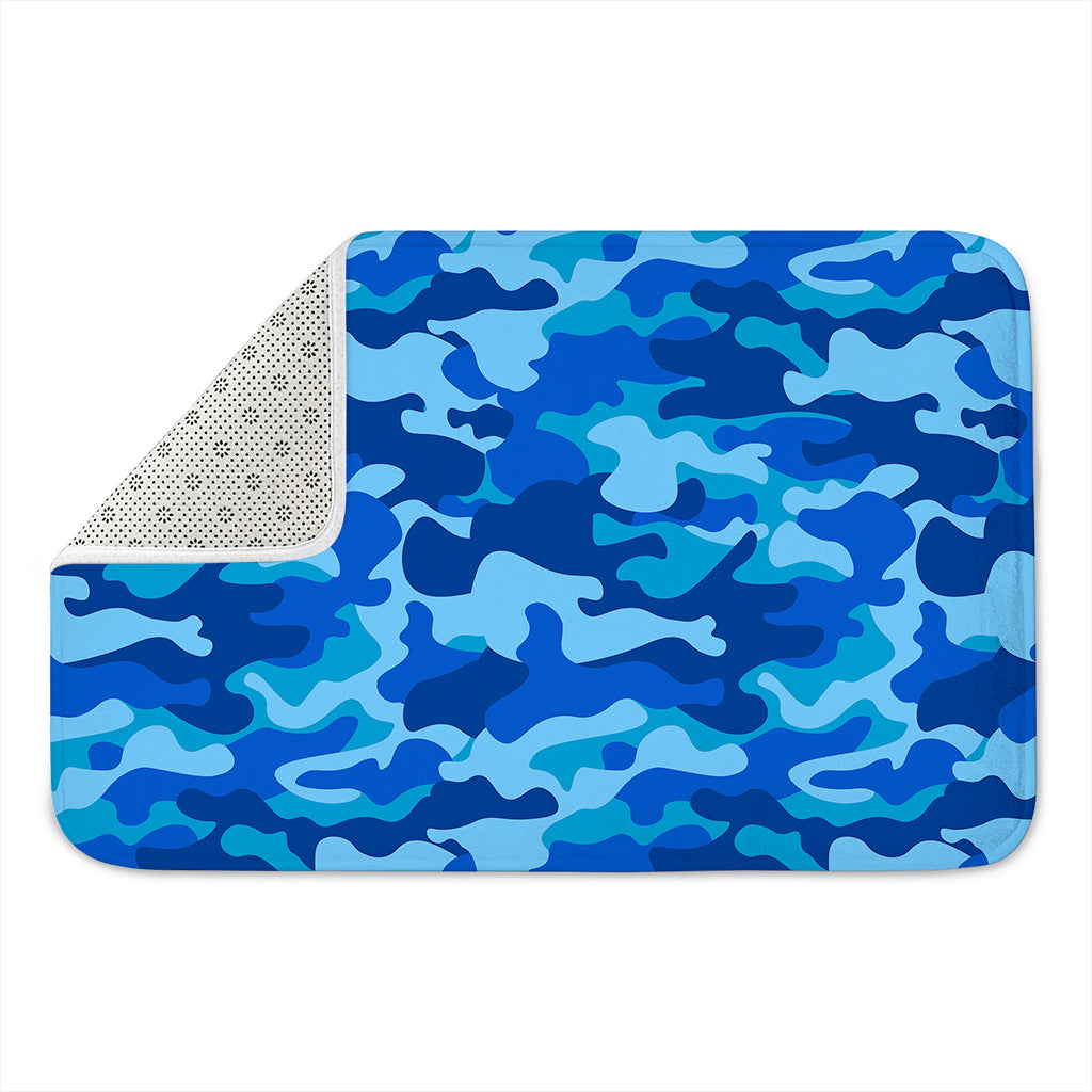 Blue Camouflage Print Indoor Door Mat