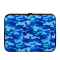 Blue Camouflage Print Laptop Sleeve