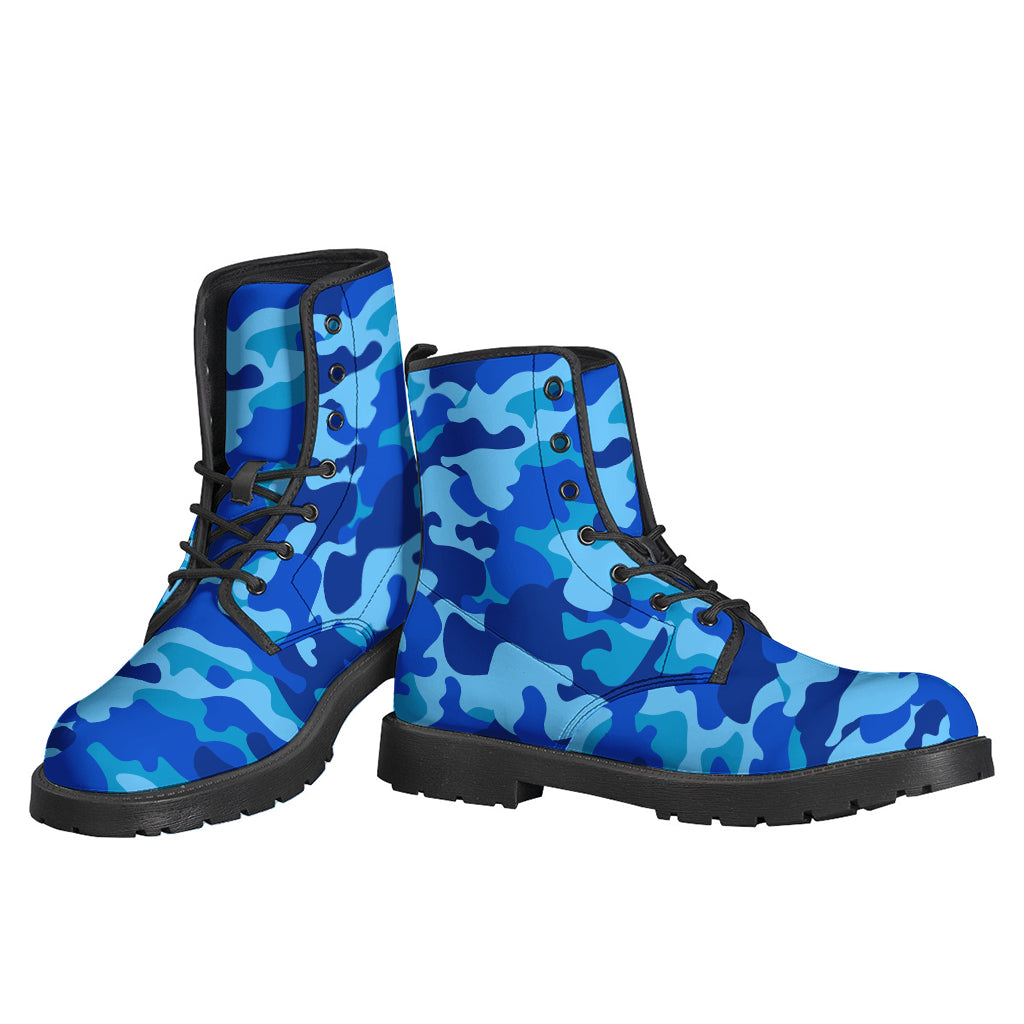 Blue Camouflage Print Backpack