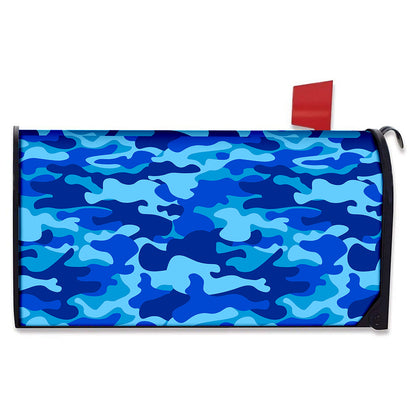 Blue Camouflage Print Mailbox Cover