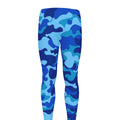 Blue Camouflage Print Men's Leggings