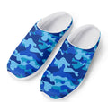 Blue Camouflage Print Mesh Casual Shoes