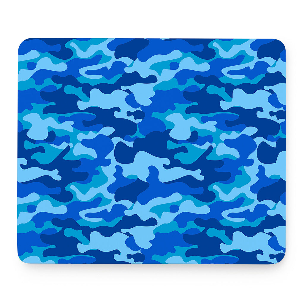 Blue Camouflage Print Mouse Pad