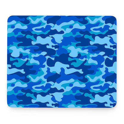 Blue Camouflage Print Mouse Pad