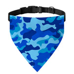 Blue Camouflage Print Over The Collar Dog Bandana