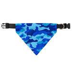 Blue Camouflage Print Over The Collar Dog Bandana