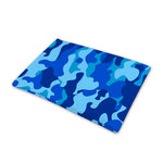 Blue Camouflage Print Pet Cooling Mat Cover