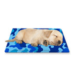Blue Camouflage Print Pet Cooling Mat Cover