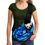 Blue Camouflage Print Pet Sling Carrier
