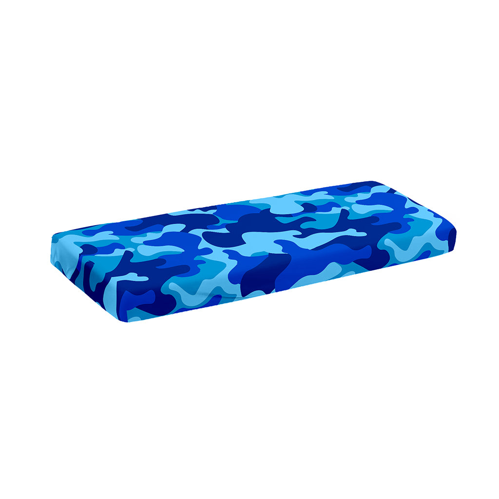 Blue Camouflage Print Piano Keyboard Cover