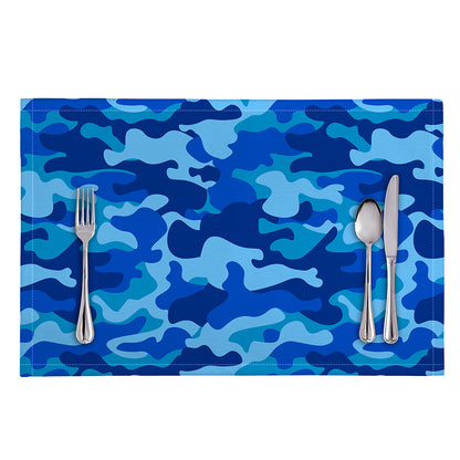 Blue Camouflage Print Placemat