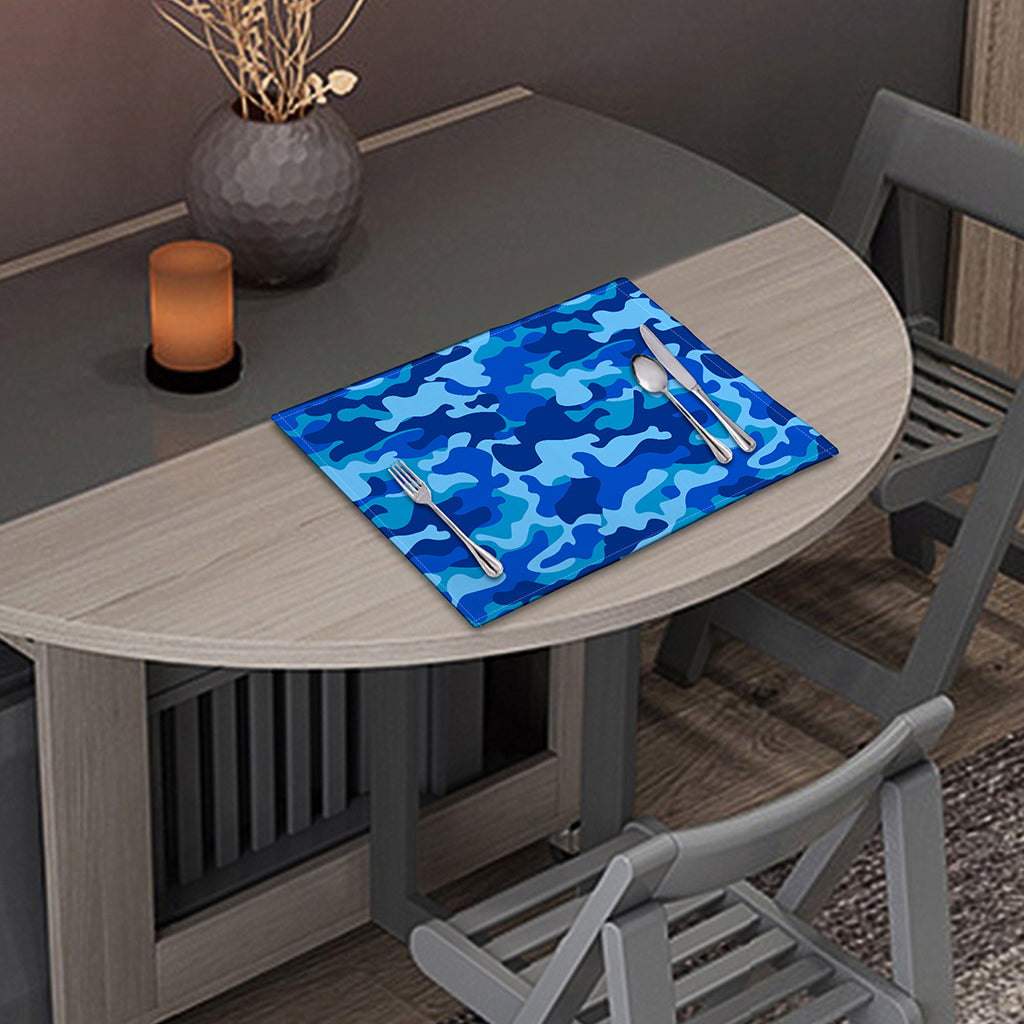 Blue Camouflage Print Placemat