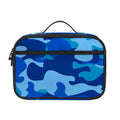 Blue Camouflage Print Portable Lunch Bag