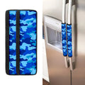 Blue Camouflage Print Refrigerator Handle Covers