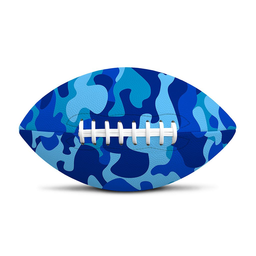 Blue Camouflage Print Rugby Ball
