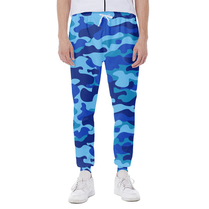 Blue Camouflage Print Scuba Joggers