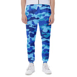 Blue Camouflage Print Scuba Joggers