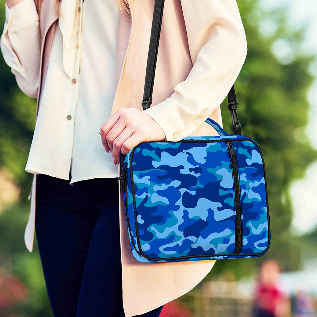 Blue Camouflage Print Shoulder Strap Bible Bag