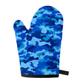 Blue Camouflage Print Single Oven Mitt