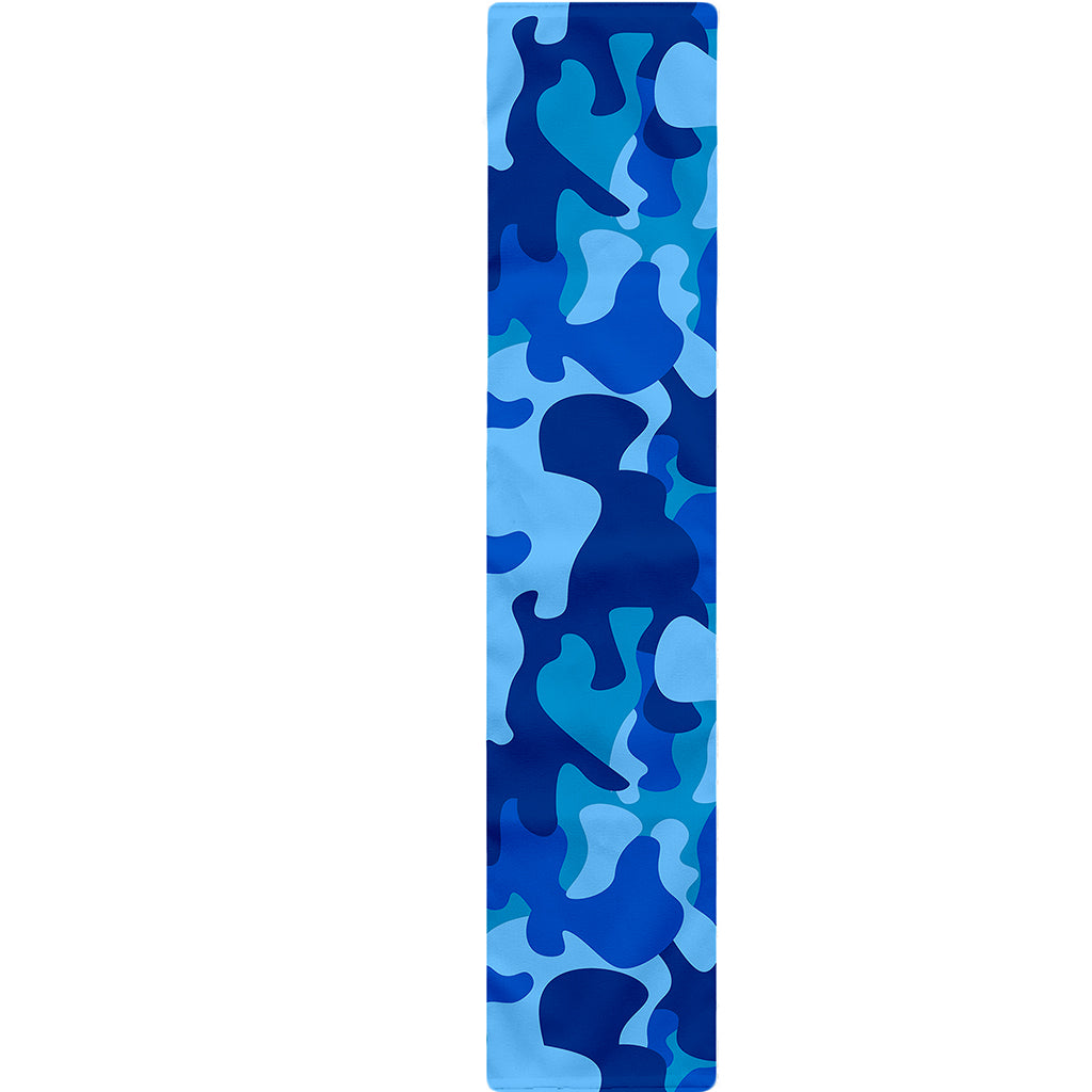 Blue Camouflage Print Table Runner