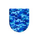 Blue Camouflage Print Toilet Lid Cover