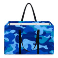 Blue Camouflage Print Utility Tote Bag
