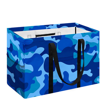 Blue Camouflage Print Utility Tote Bag