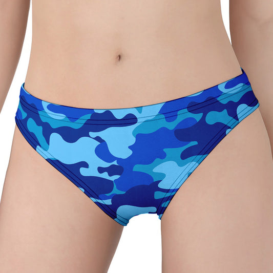 Blue Camouflage Print Women's Panties