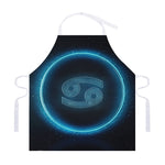 Blue Cancer Zodiac Sign Print Adjustable Apron