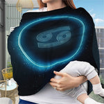 Blue Cancer Zodiac Sign Print Baby Seat Cover