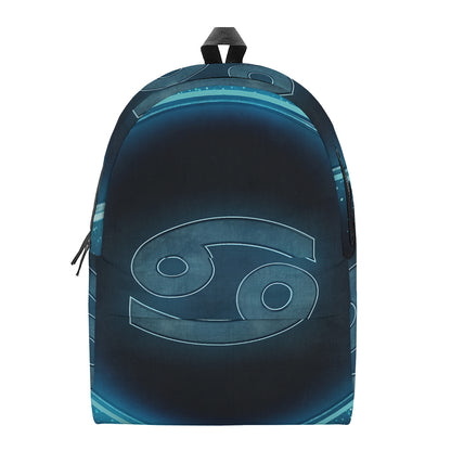 Blue Cancer Zodiac Sign Print Backpack