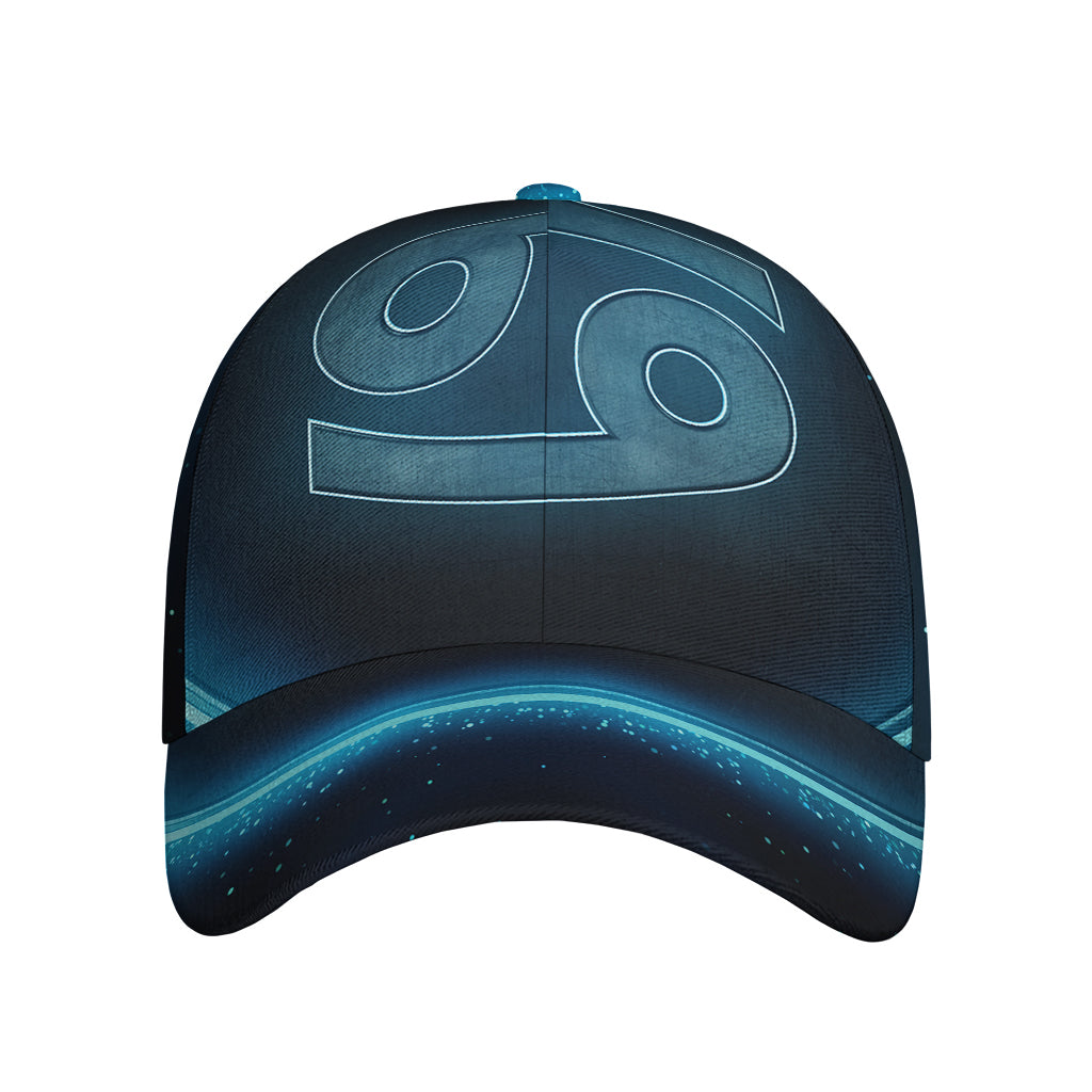 Blue Cancer Zodiac Sign Print Baseball Cap