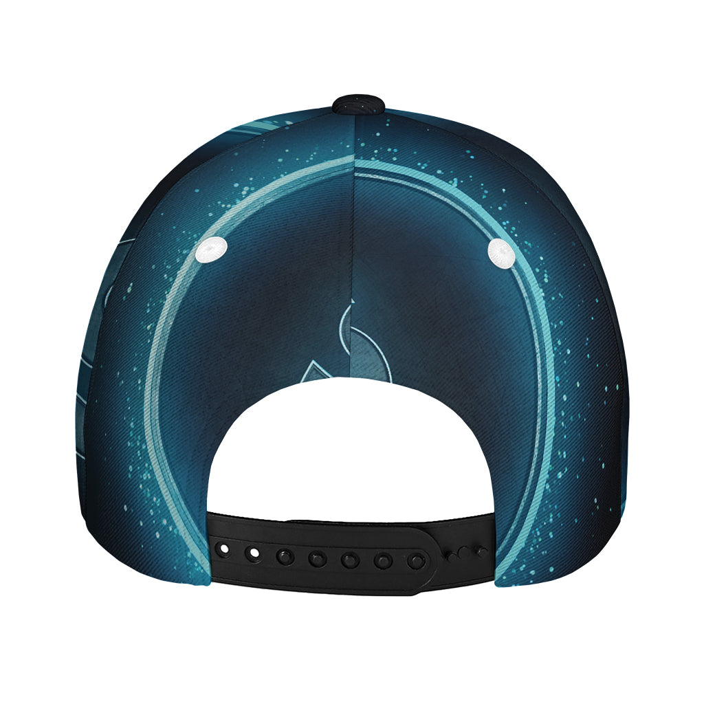 Blue Cancer Zodiac Sign Print Baseball Cap