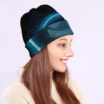 Blue Cancer Zodiac Sign Print Beanie