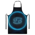 Blue Cancer Zodiac Sign Print Bib Apron With Pocket