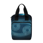 Blue Cancer Zodiac Sign Print Bible Tote Bag