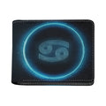 Blue Cancer Zodiac Sign Print Bifold Wallet